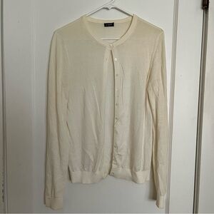 J. Crew Women's Ivory Button-Up Cardigan